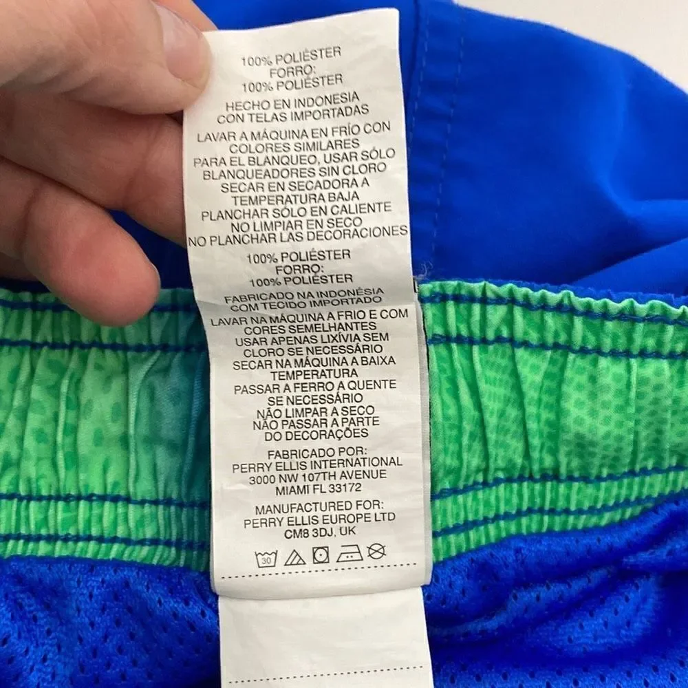 Nike Men's Blue Lined Swim Trunks Size Large‎